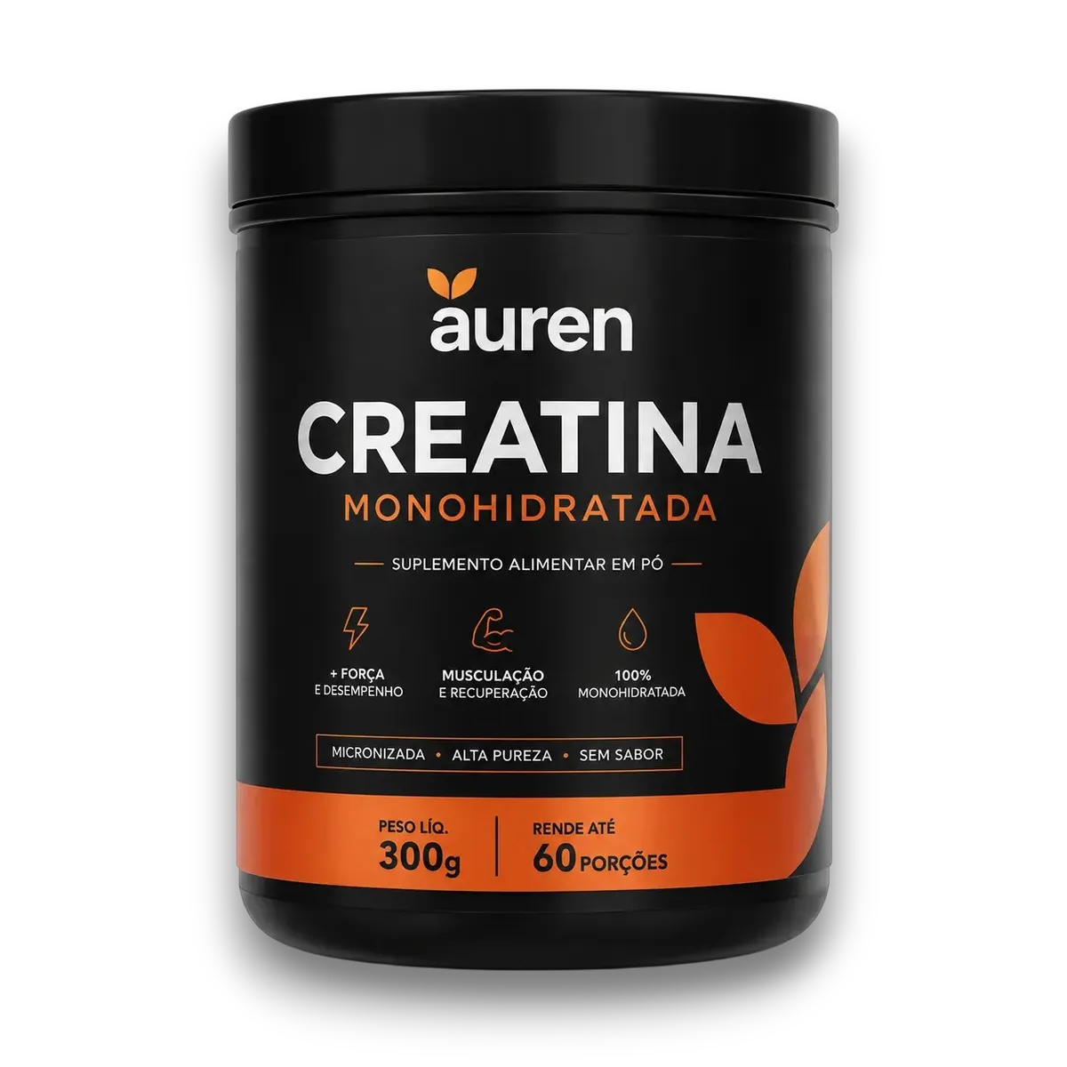 Creatina monohidratada da marca fictícia Auren
